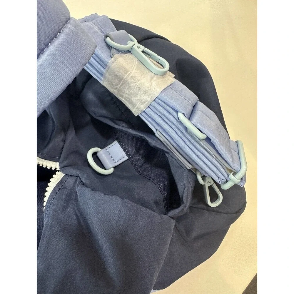 NWT J. Crew Factory Nylon Weekend Duffel Bag Blue Adjustable Strap BJ915 OS - Picture 7 of 9